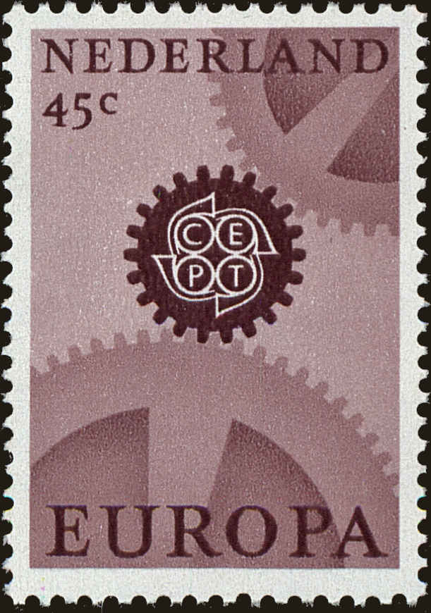 Front view of Netherlands 445 collectors stamp