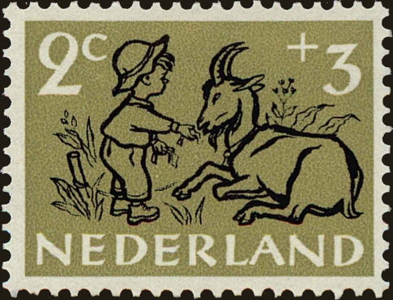 Front view of Netherlands B243 collectors stamp