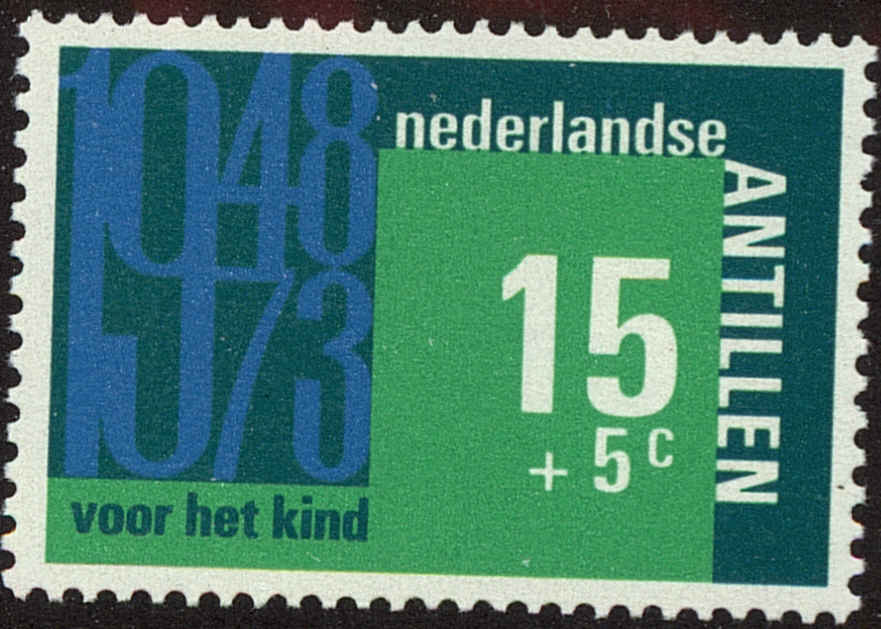 Front view of Netherlands Antilles B125 collectors stamp