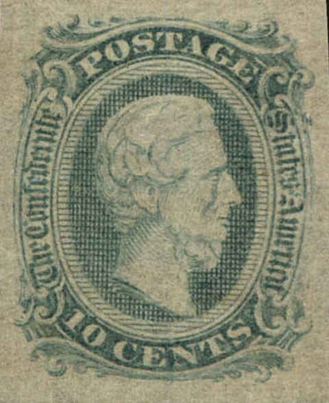 Front view of Confederate States of America 11d collectors stamp