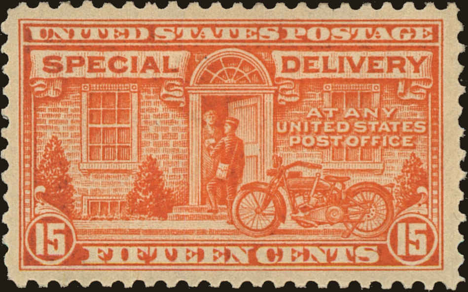 Front view of United States E13 collectors stamp