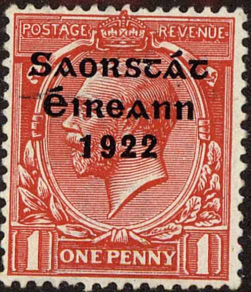 Front view of Ireland 45 collectors stamp