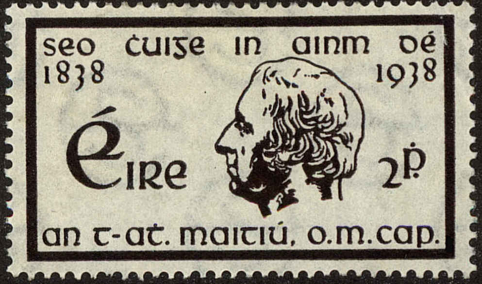 Front view of Ireland 101 collectors stamp