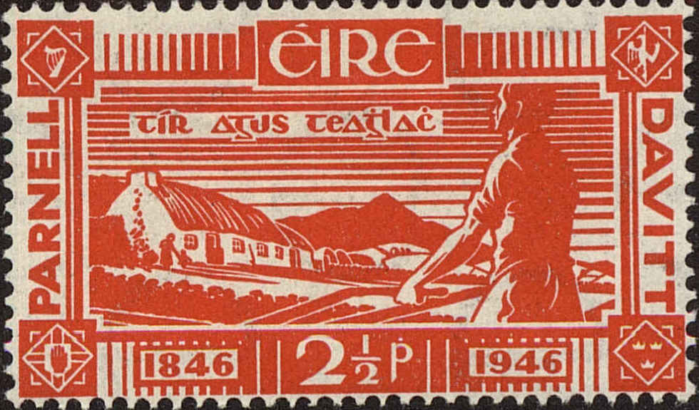 Front view of Ireland 133 collectors stamp