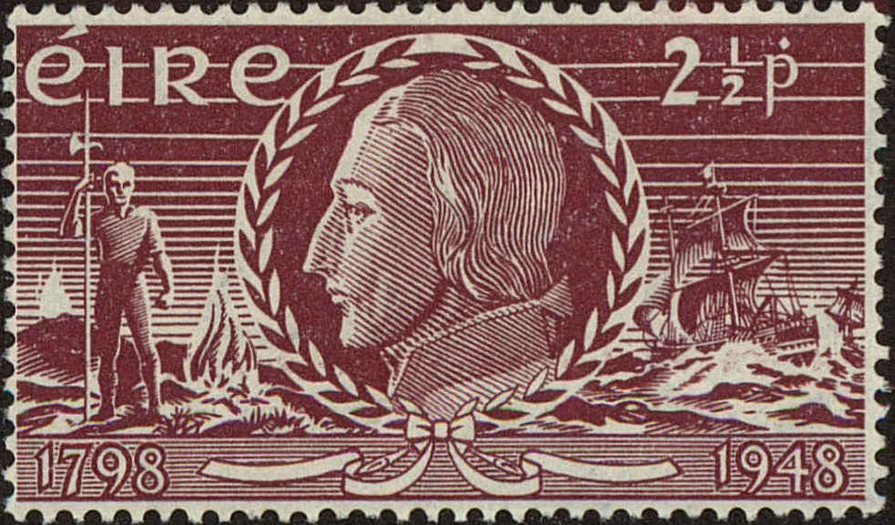 Front view of Ireland 135 collectors stamp