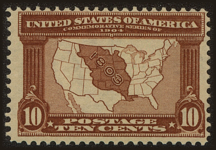 Front view of United States 327 collectors stamp