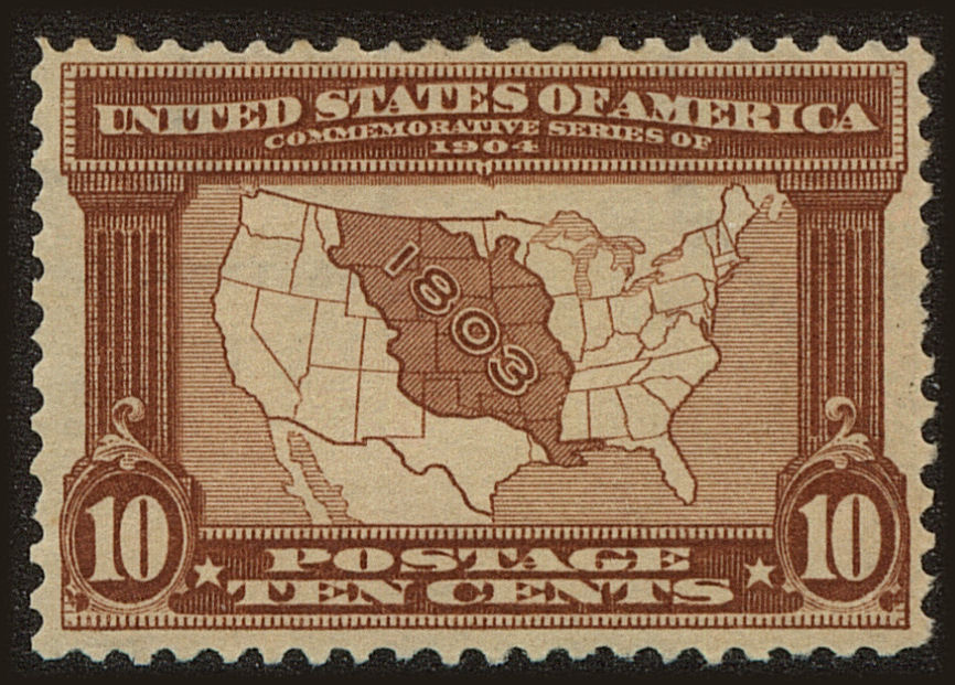 Front view of United States 327 collectors stamp