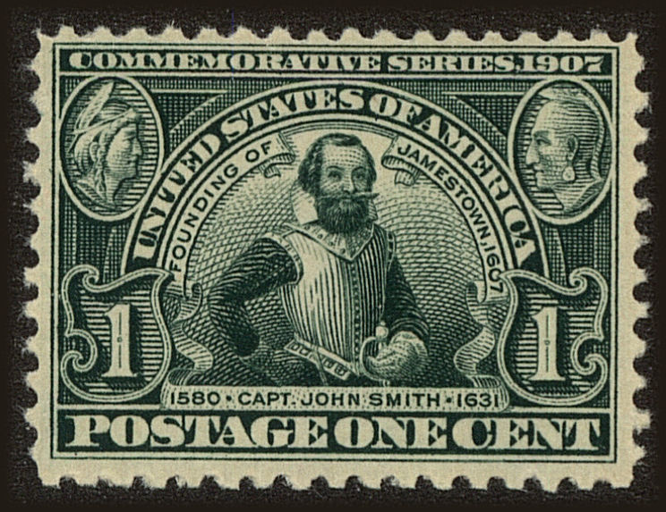 Front view of United States 328 collectors stamp