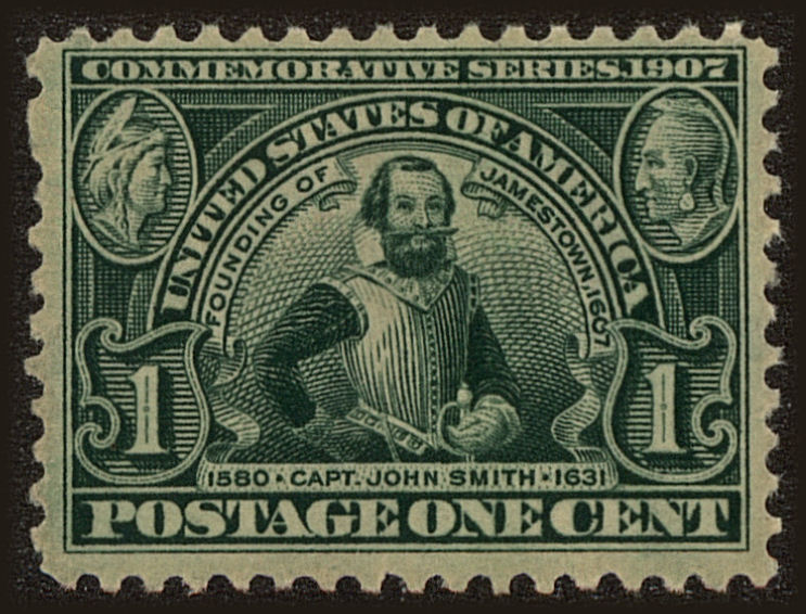 Front view of United States 328 collectors stamp