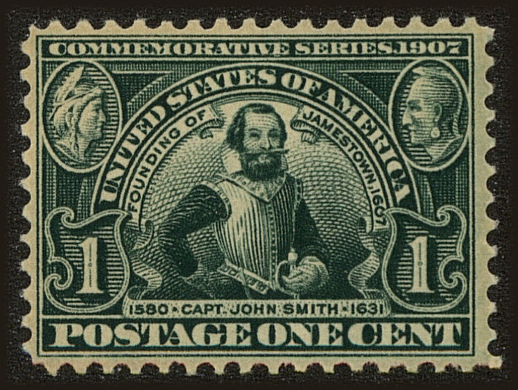 Front view of United States 328 collectors stamp