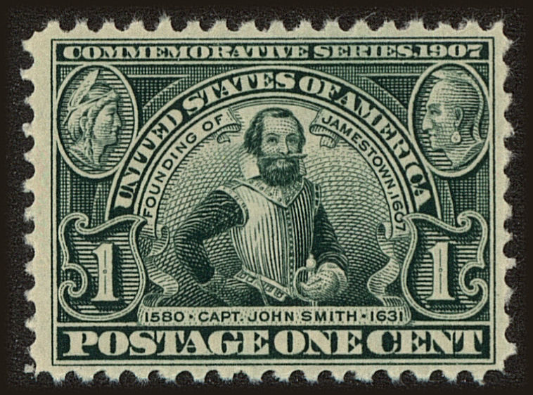 Front view of United States 328 collectors stamp