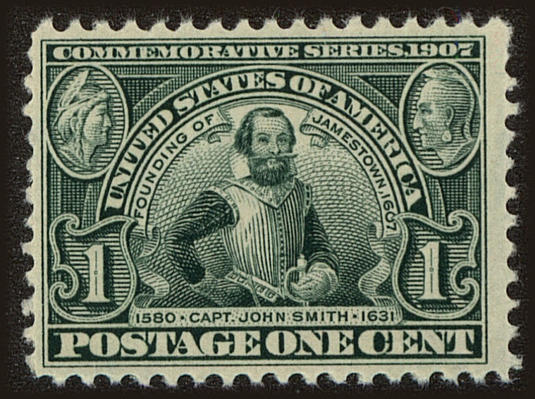 Front view of United States 328 collectors stamp