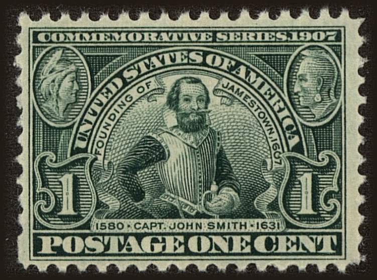 Front view of United States 328 collectors stamp