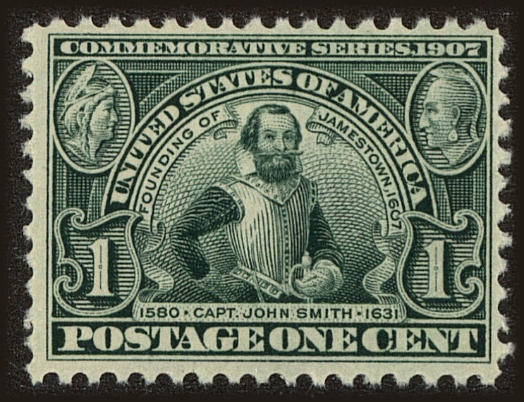 Front view of United States 328 collectors stamp