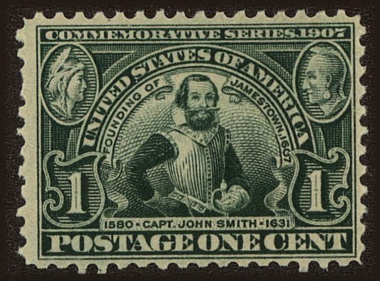 Front view of United States 328 collectors stamp