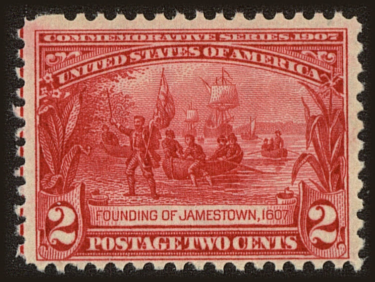 Front view of United States 329 collectors stamp