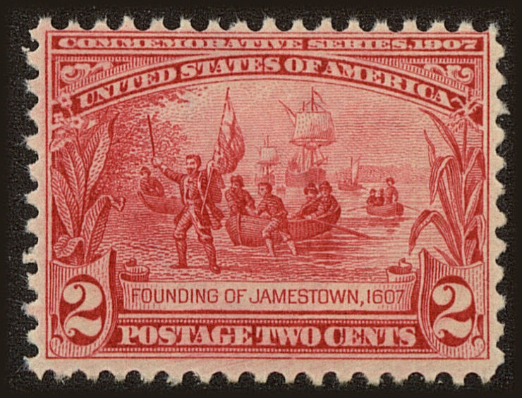 Front view of United States 329 collectors stamp