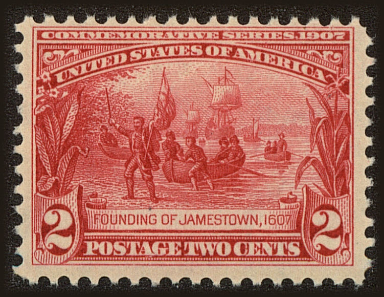 Front view of United States 329 collectors stamp