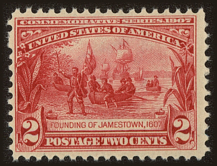 Front view of United States 329 collectors stamp