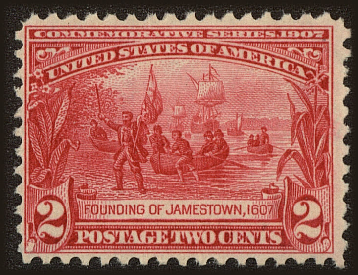 Front view of United States 329 collectors stamp