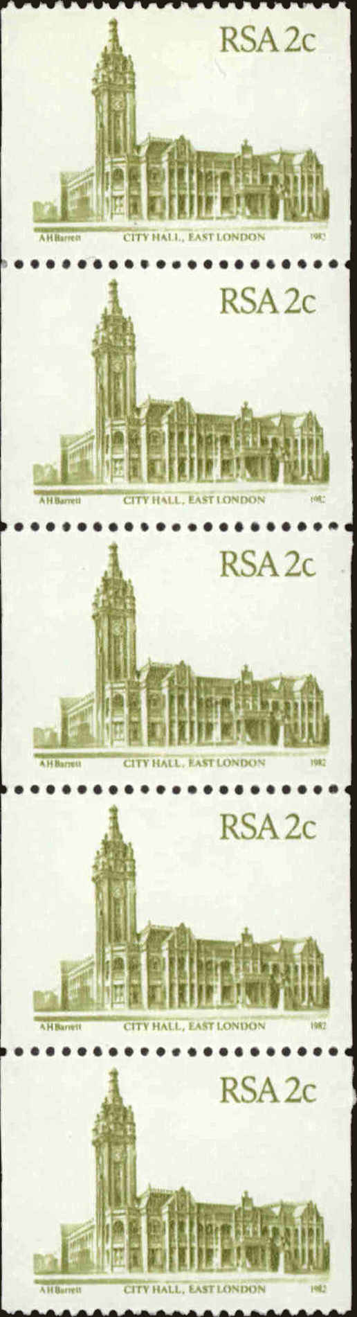 Front view of South Africa 603 collectors stamp