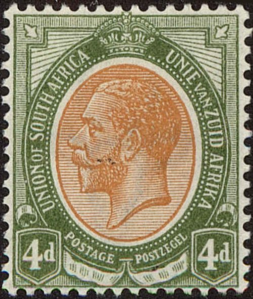 Front view of South Africa 9 collectors stamp