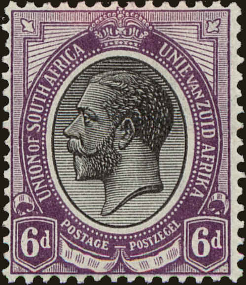 Front view of South Africa 10 collectors stamp