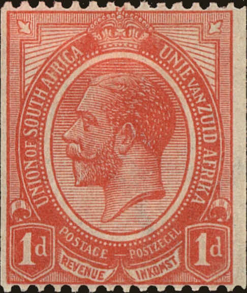 Front view of South Africa 18 collectors stamp