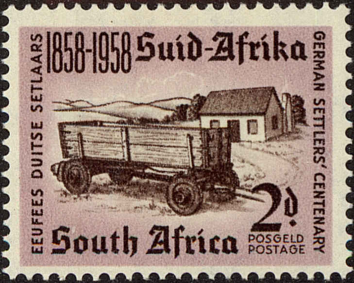 Front view of South Africa 218 collectors stamp