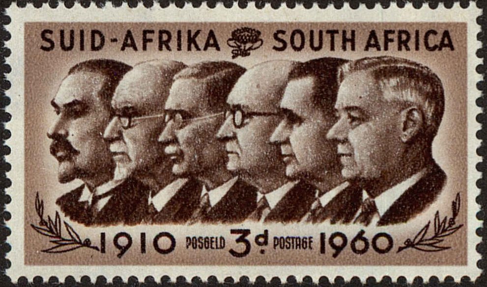 Front view of South Africa 235 collectors stamp