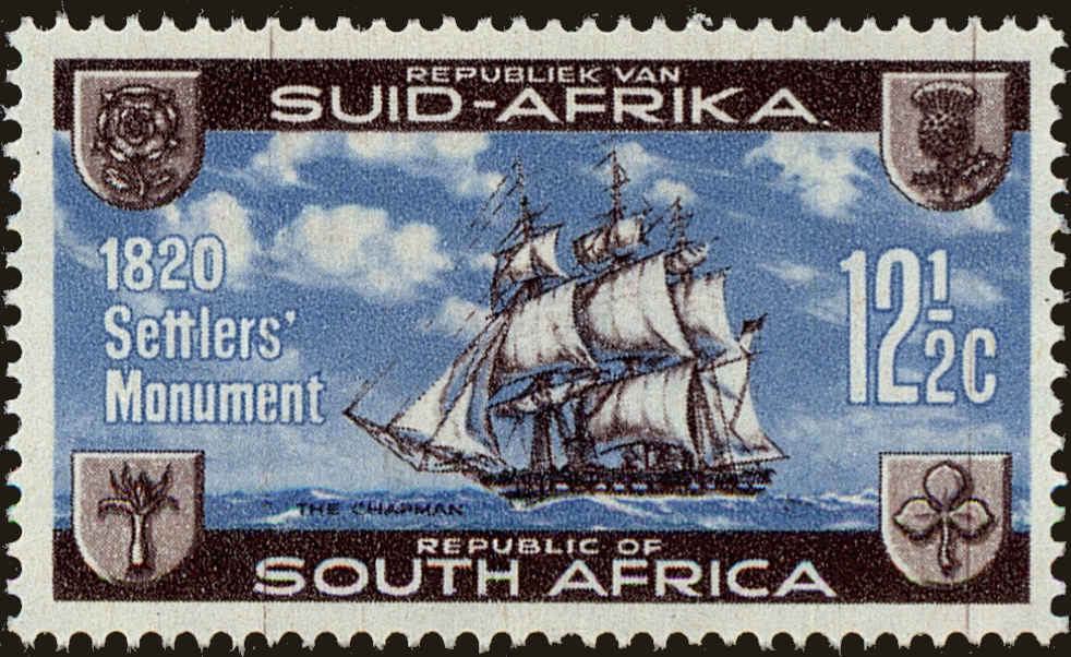 Front view of South Africa 283 collectors stamp