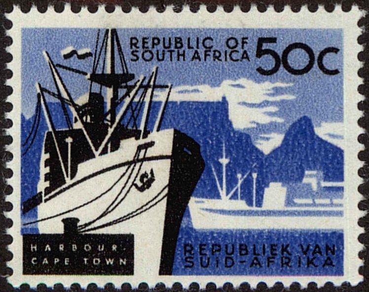 Front view of South Africa 277 collectors stamp