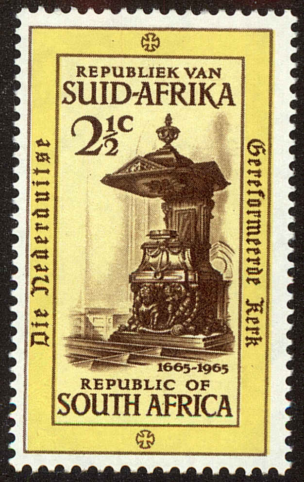 Front view of South Africa 308 collectors stamp