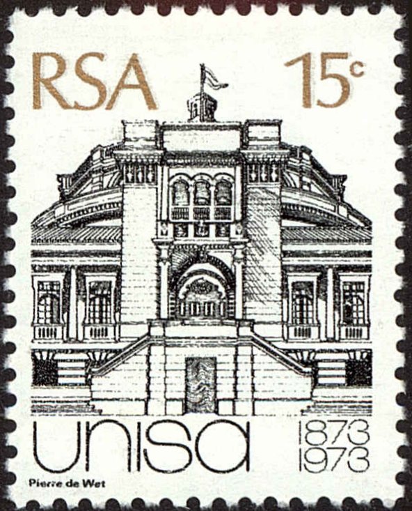 Front view of South Africa 391 collectors stamp