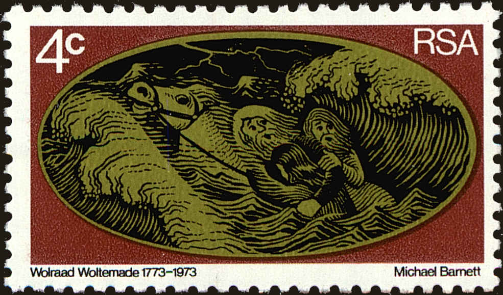 Front view of South Africa 392 collectors stamp