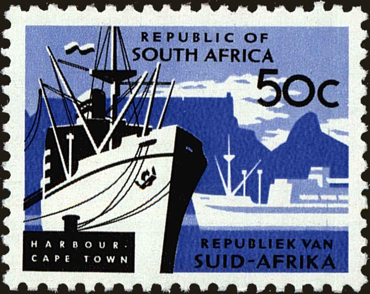 Front view of South Africa 384 collectors stamp