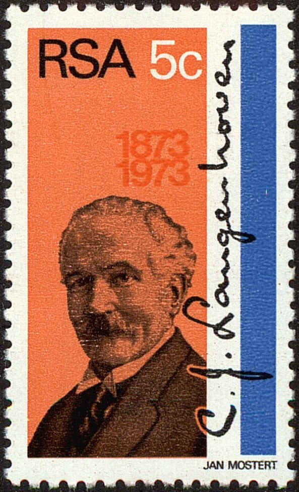Front view of South Africa 396 collectors stamp