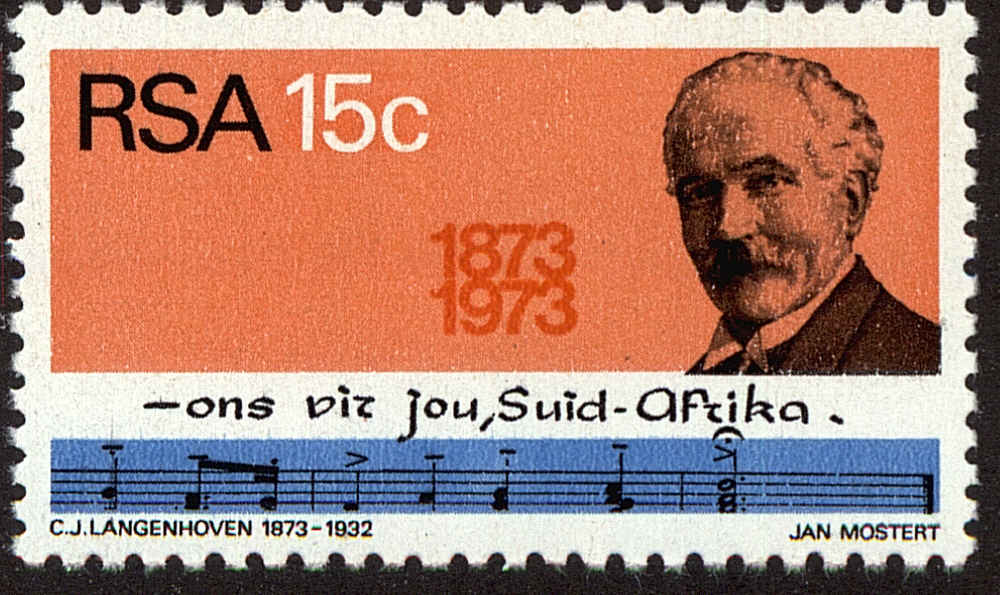 Front view of South Africa 397 collectors stamp