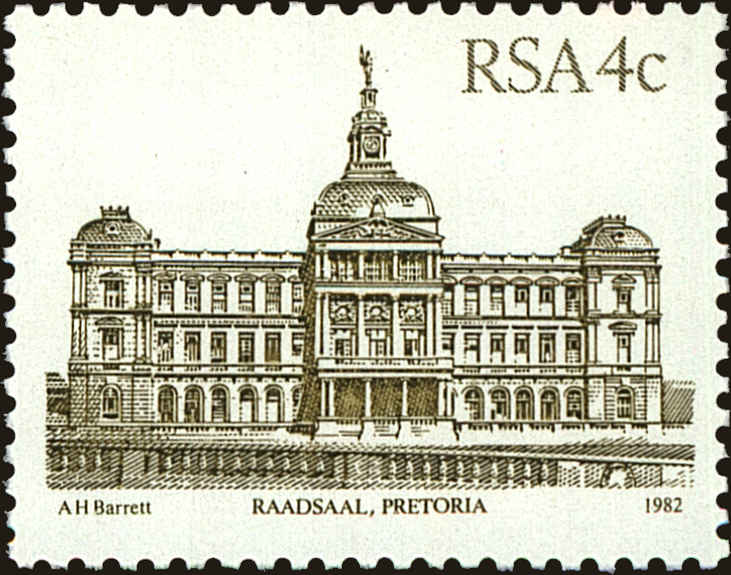Front view of South Africa 569 collectors stamp