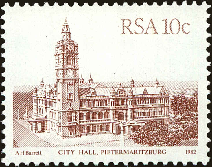 Front view of South Africa 576 collectors stamp