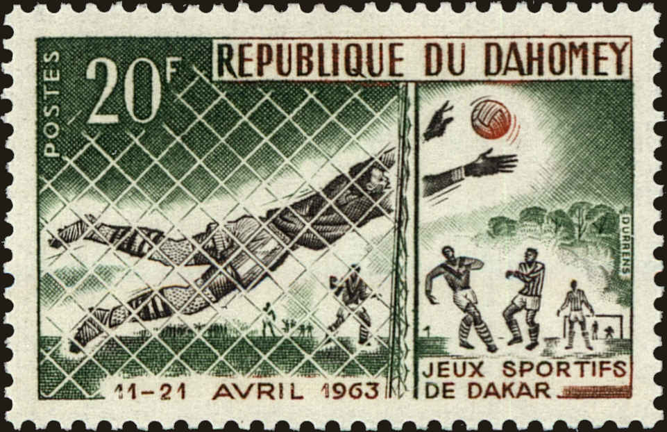 Front view of Dahomey 177 collectors stamp