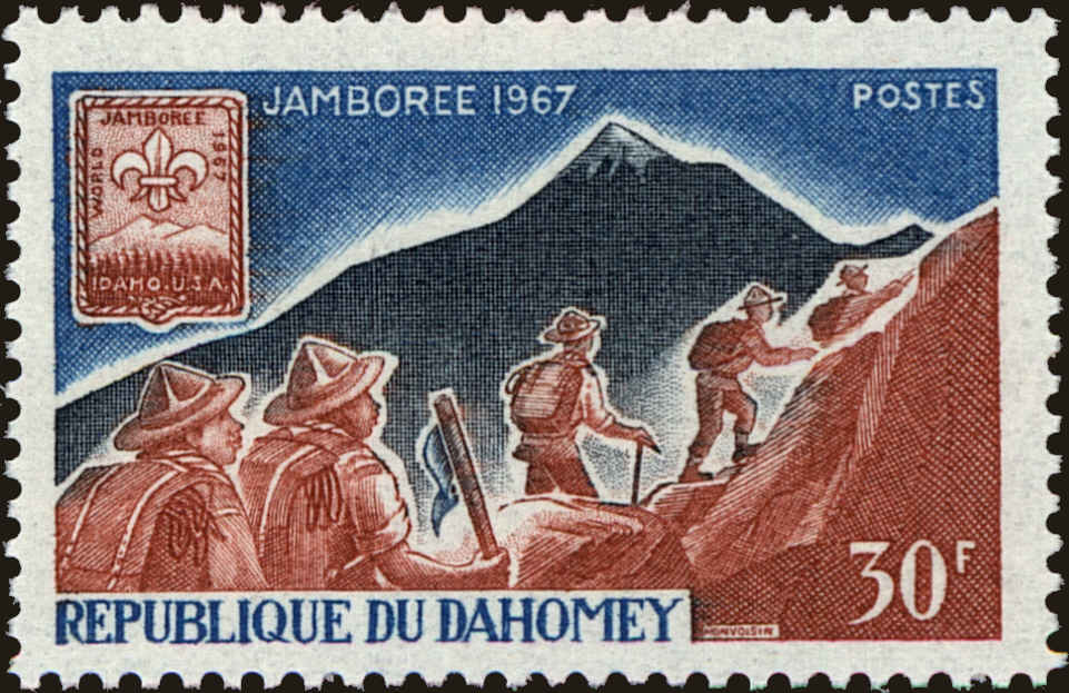 Front view of Dahomey 239 collectors stamp