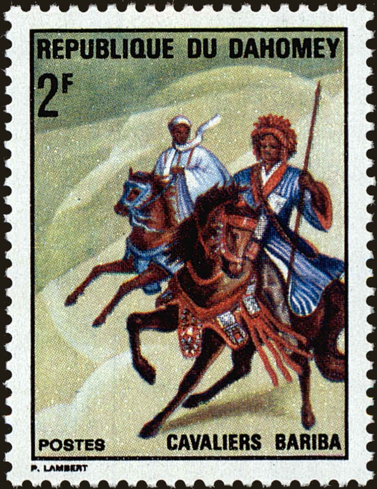 Front view of Dahomey 278 collectors stamp