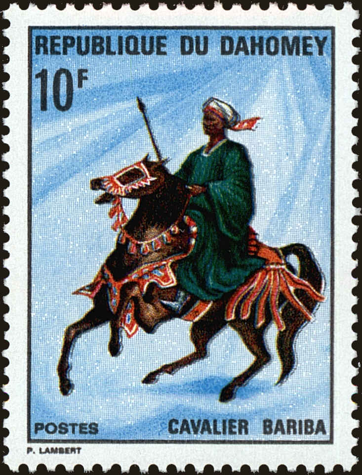 Front view of Dahomey 279 collectors stamp