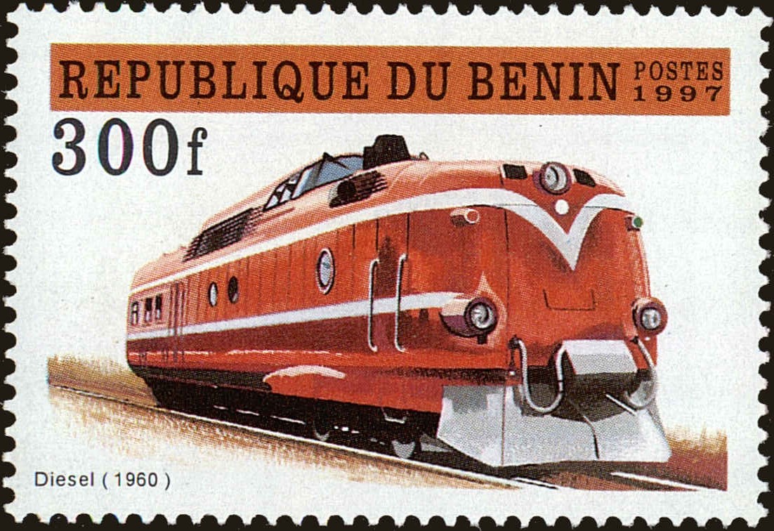 Front view of Benin 984 collectors stamp
