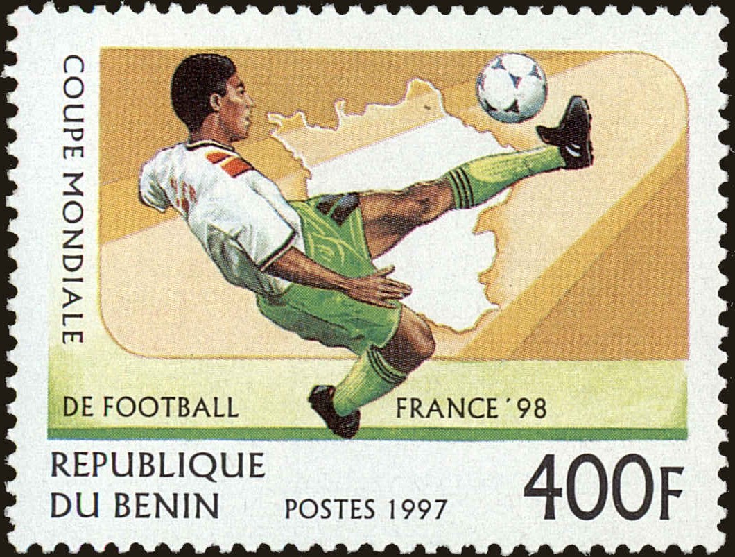 Front view of Benin 971 collectors stamp