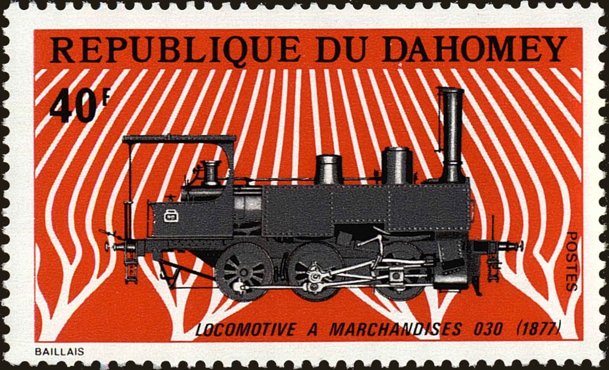 Front view of Dahomey 326 collectors stamp