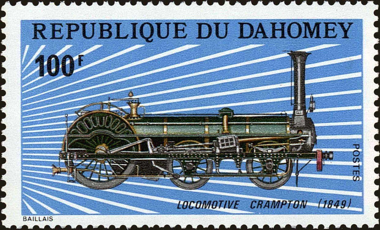 Front view of Dahomey 327 collectors stamp
