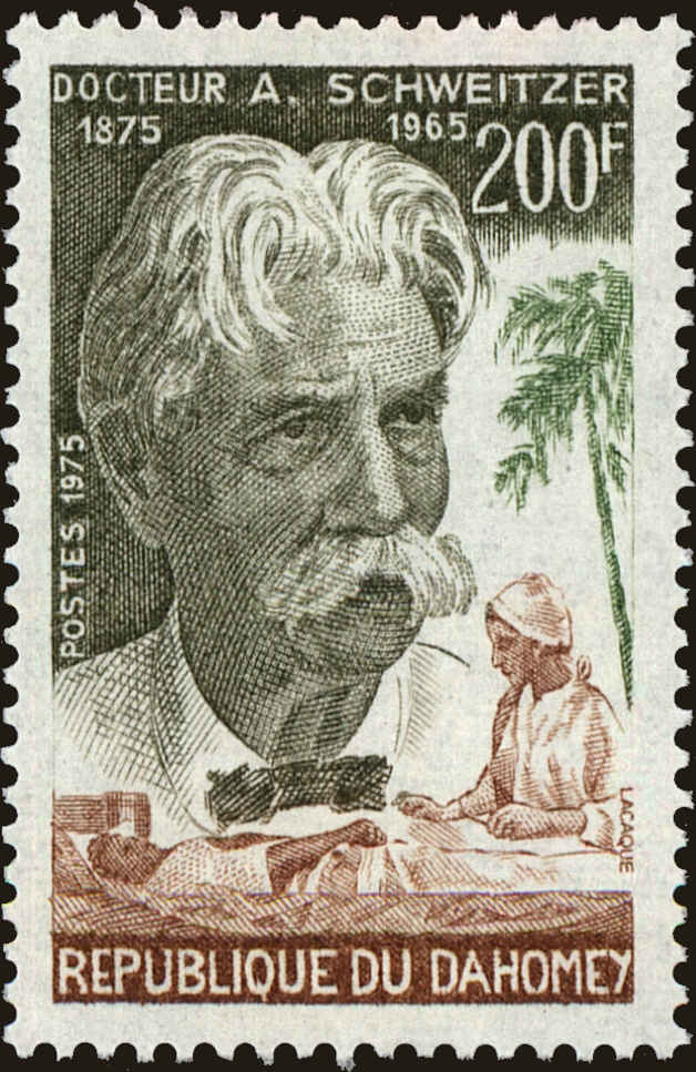 Front view of Dahomey 339 collectors stamp