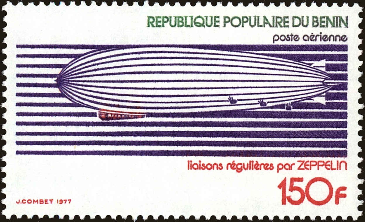 Front view of Benin C266 collectors stamp